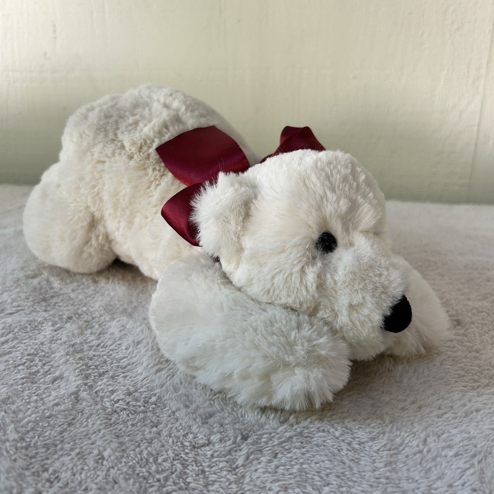 Aurora Polar Bear Plush Zoey Hugga-Wug Bow White Arctic Stuffed Animal Toy MWOT‎
